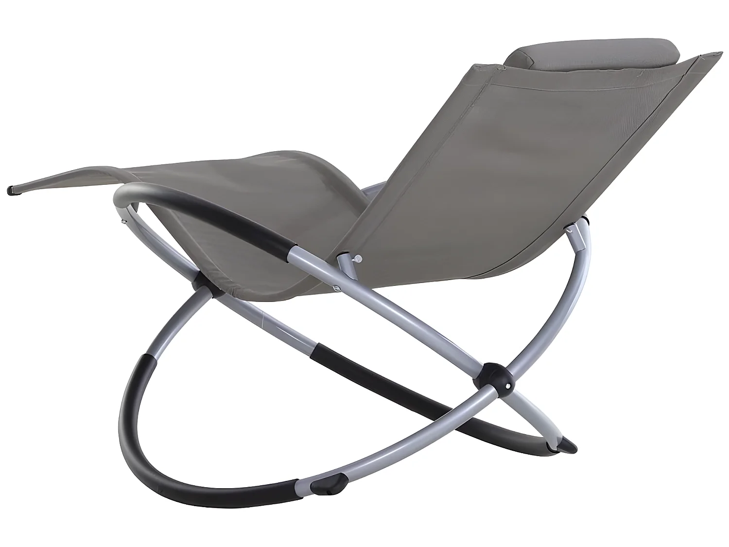 Estosa - Fauteuil transat de jardin à bascule coloris anthracite