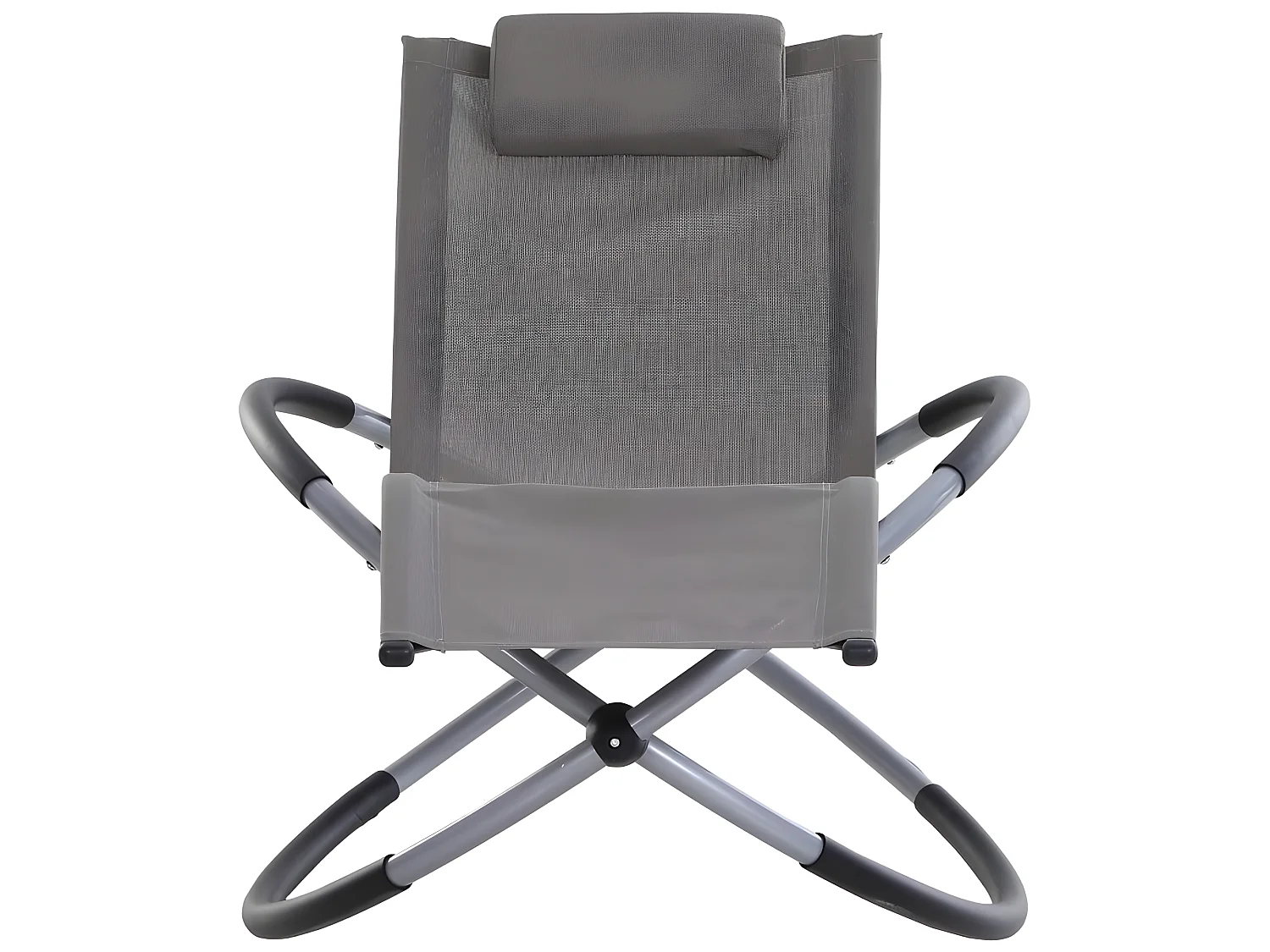 Estosa - Fauteuil transat de jardin à bascule coloris anthracite