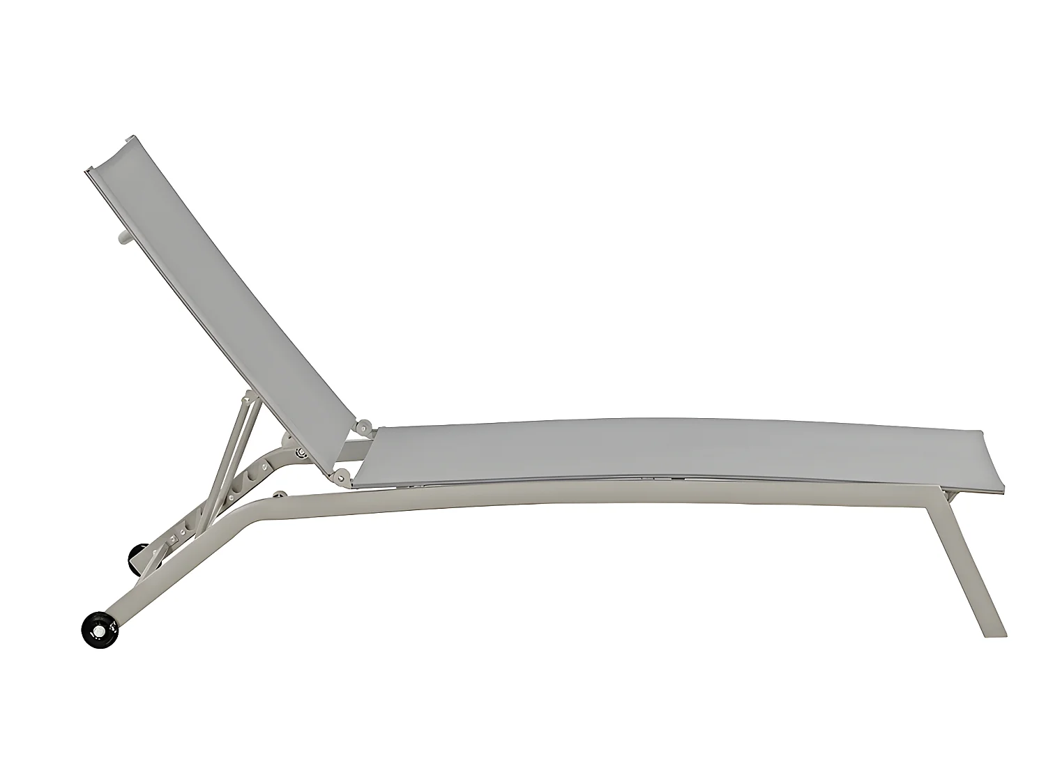 Estosa - Transat d'extérieur à roulettes Oasi écru