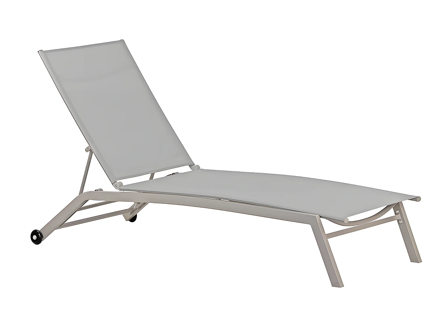 Estosa - Espreguiçadeira ao ar livre com rodas Oasi ecrù