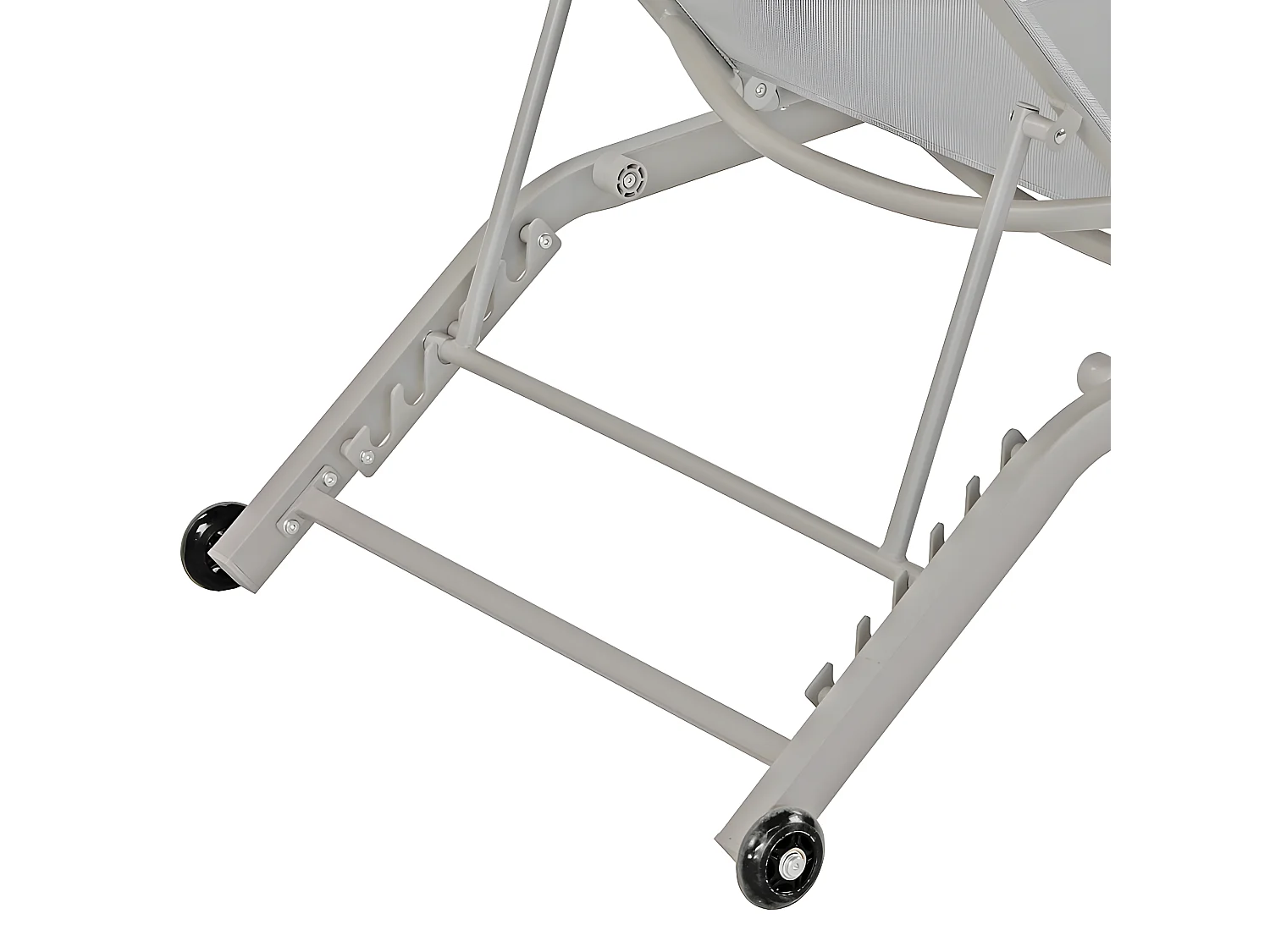Estosa - Espreguiçadeira ao ar livre com rodas Oasi ecrù