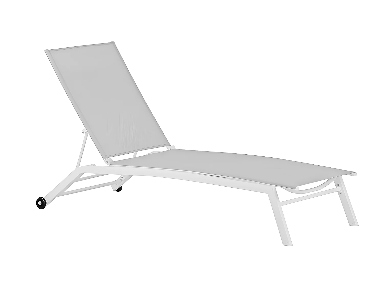 Estosa - Oasi witte tuinligstoel met wielen