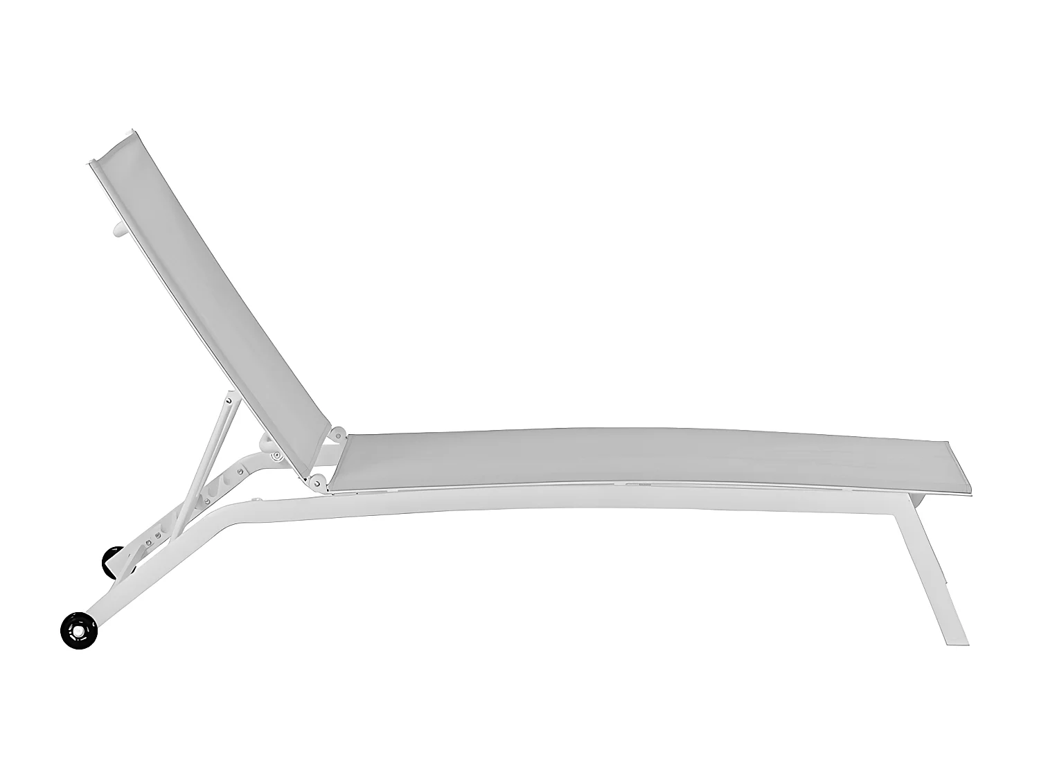 Estosa - Oasi witte tuinligstoel met wielen