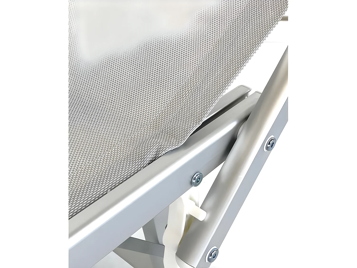 Estosa - Bain de soleil en aluminium et toile Bagnino grise