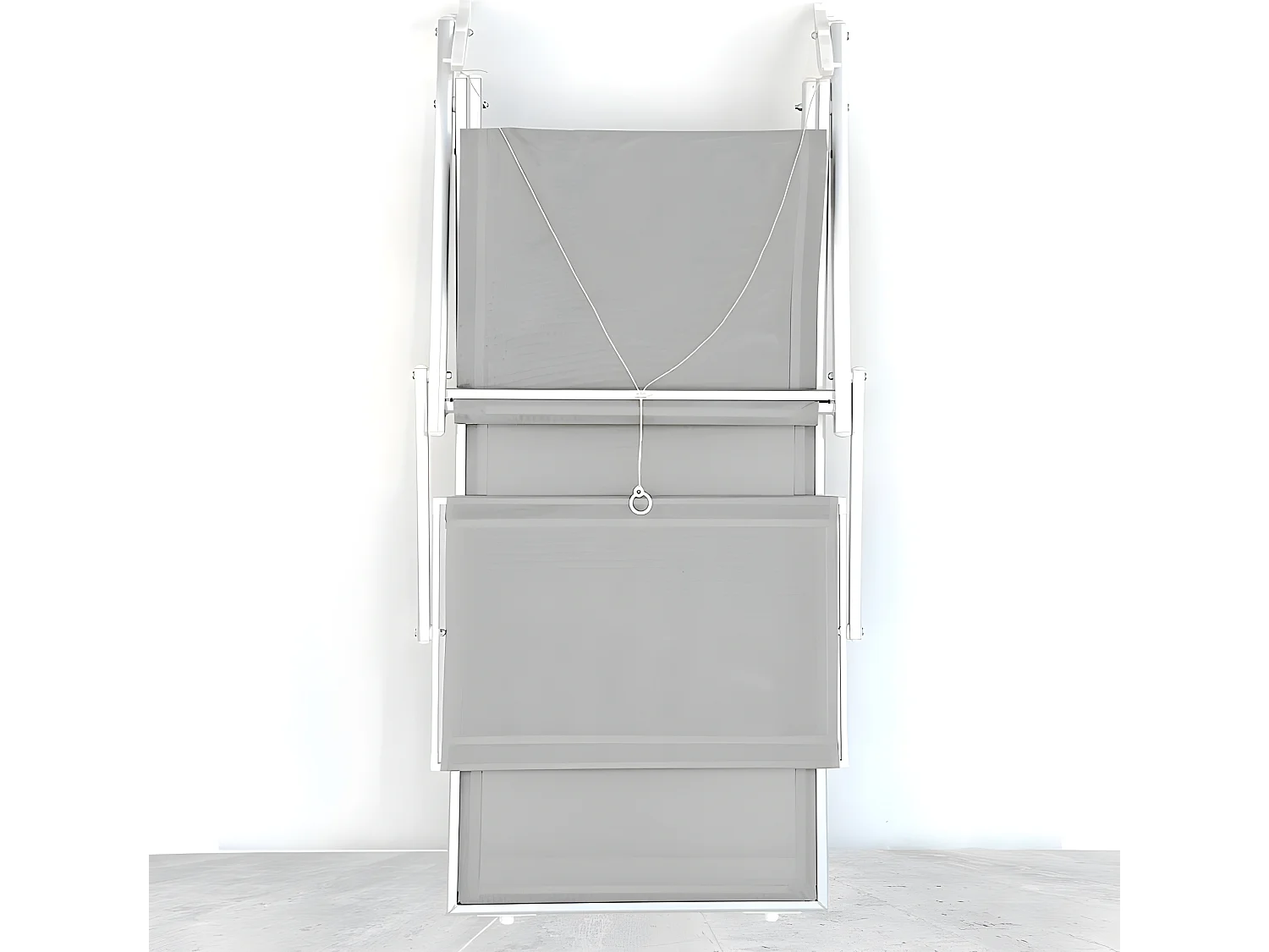 Estosa - Bain de soleil en aluminium et toile Bagnino grise