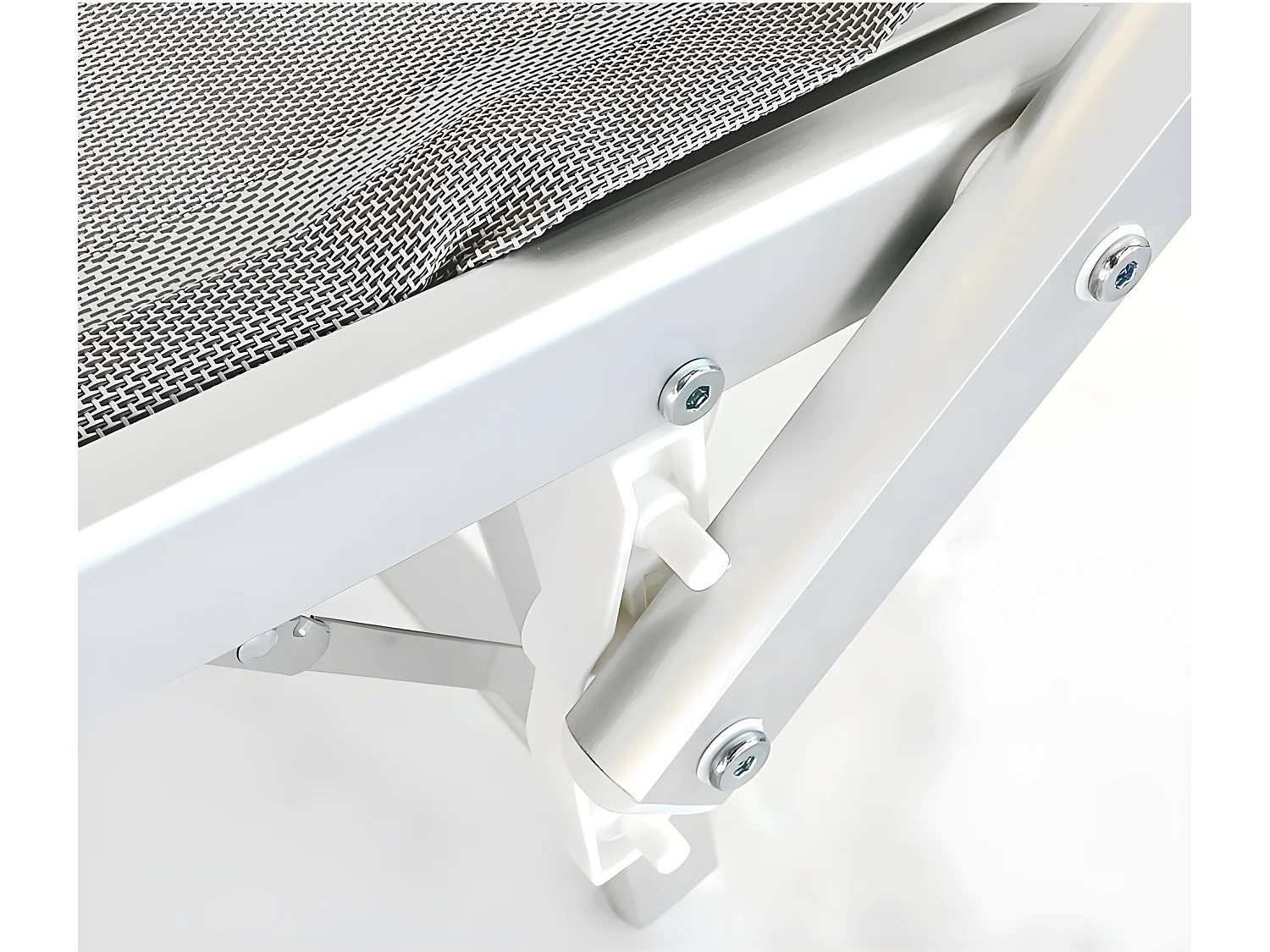 Estosa - Bain de soleil en aluminium et toile Bagnino grise