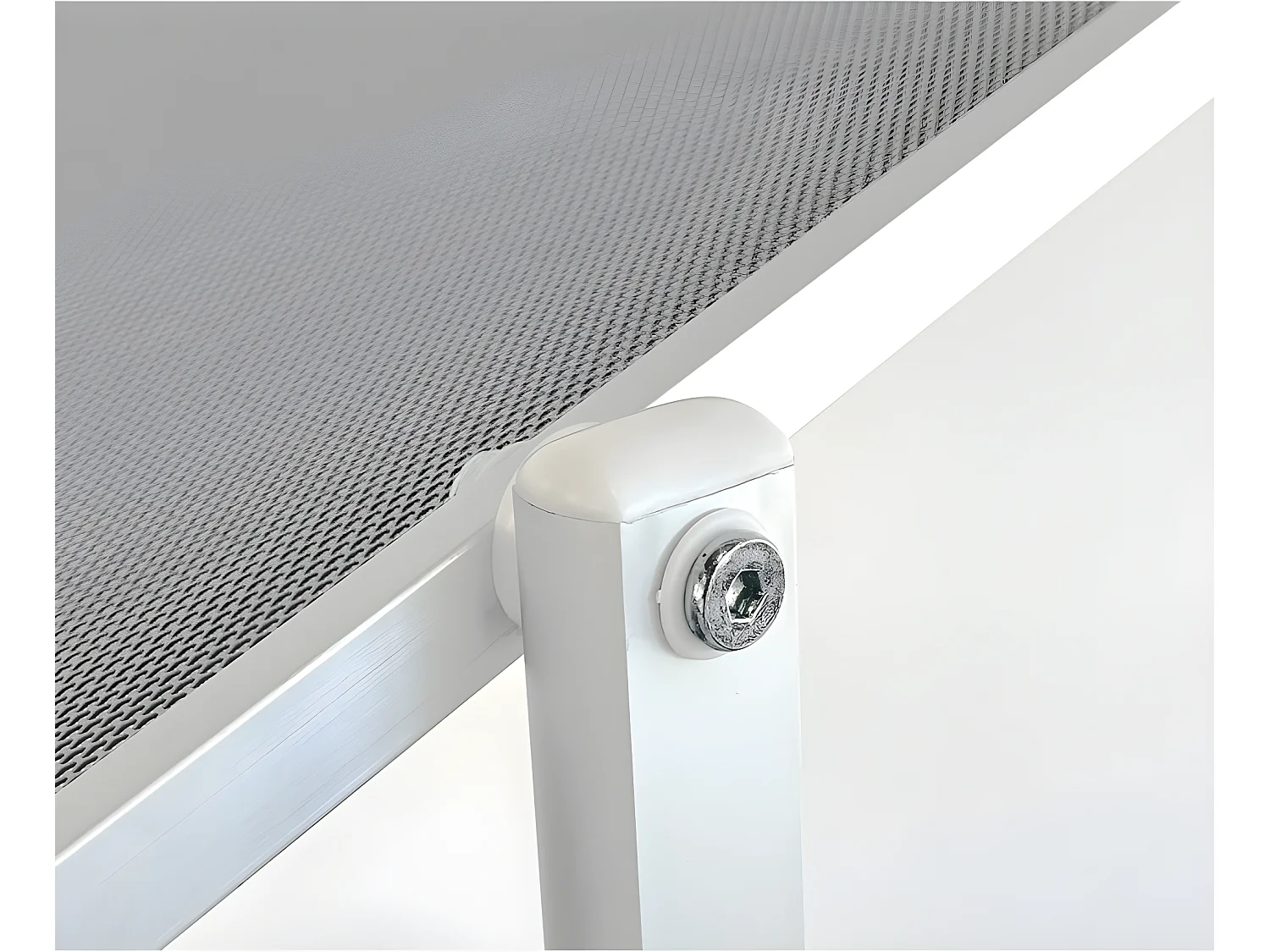 Estosa - Bain de soleil en aluminium et toile Bagnino grise