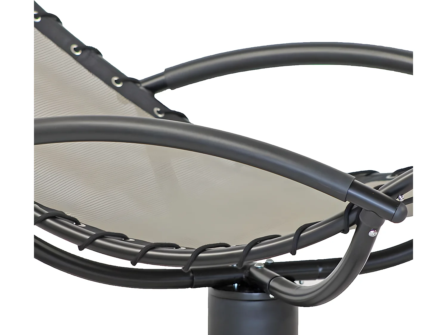 Estosa - Sdraio chaise longue da giardino ellittica twist ecrù