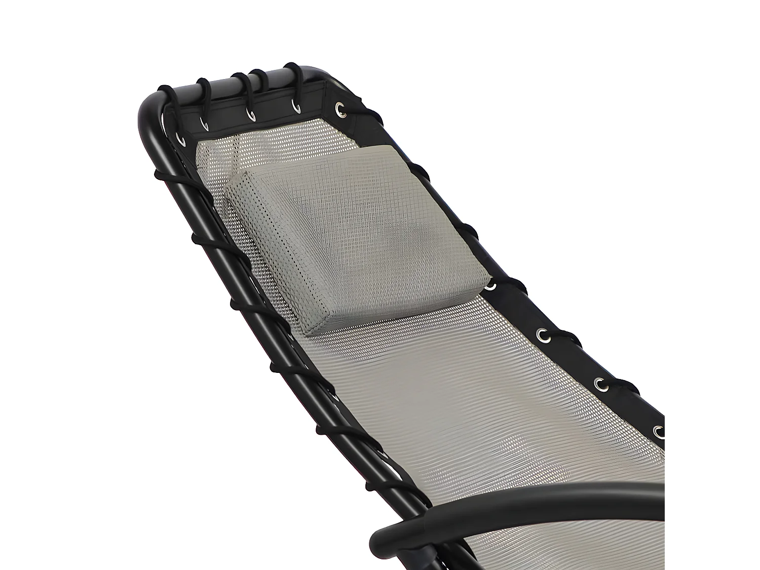 Estosa - Sdraio chaise longue da giardino ellittica twist ecrù