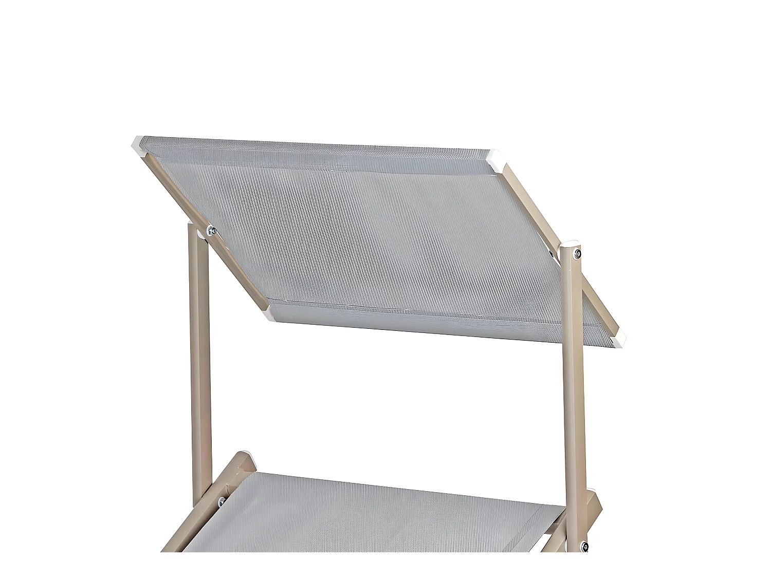 Estosa - Transat de plage en aluminium écru Lifeguard