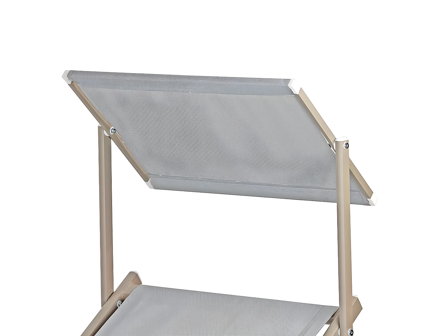 Estosa - Lettino mare prendisole in alluminio ecru Bagnino
