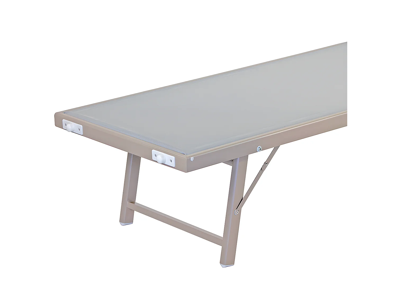 Estosa - Lettino mare prendisole in alluminio ecru Bagnino