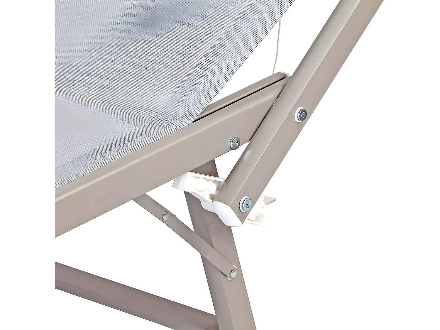 Estosa - Lettino mare prendisole in alluminio ecru Bagnino