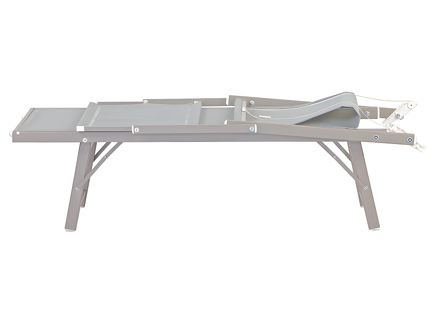 Estosa - Lettino mare prendisole in alluminio ecru Bagnino