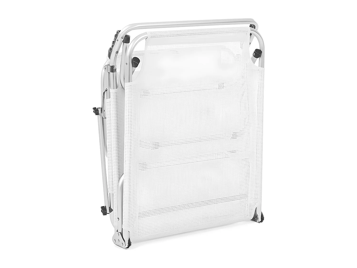 Estosa - Opklapbaar strandbed in wit Litto aluminium