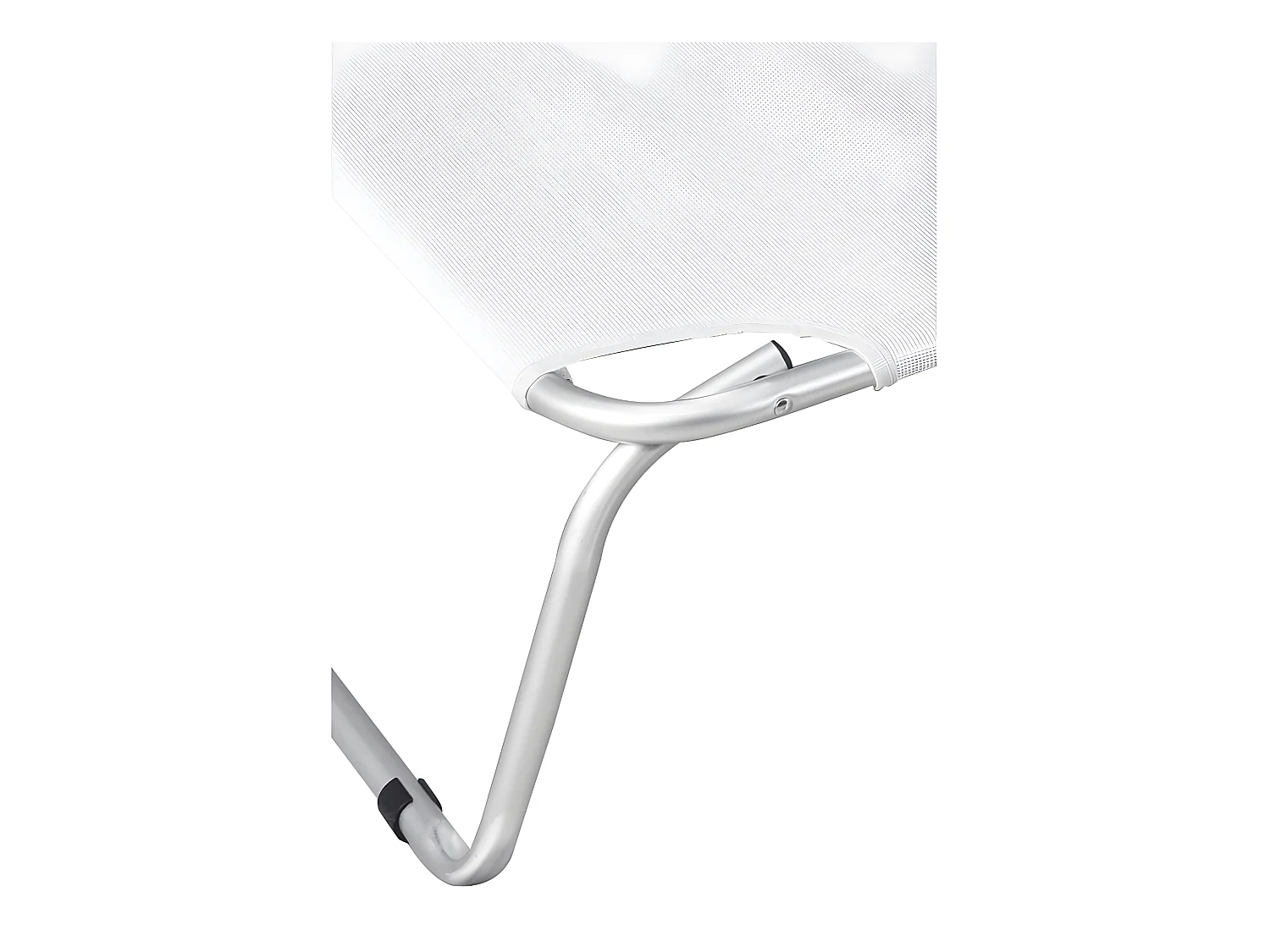 Estosa - Opklapbaar strandbed in wit Litto aluminium