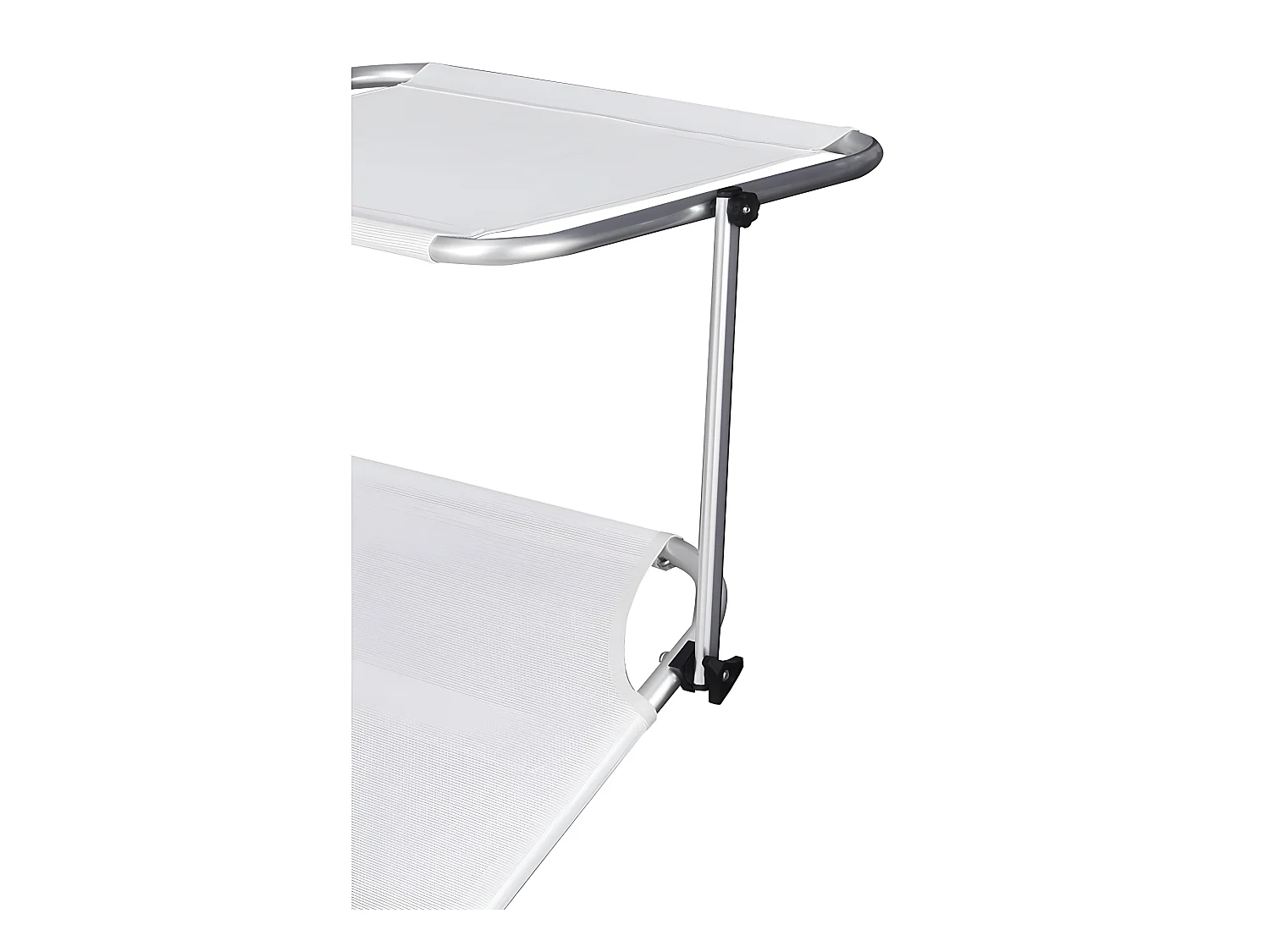 Estosa - Opklapbaar strandbed in wit Litto aluminium