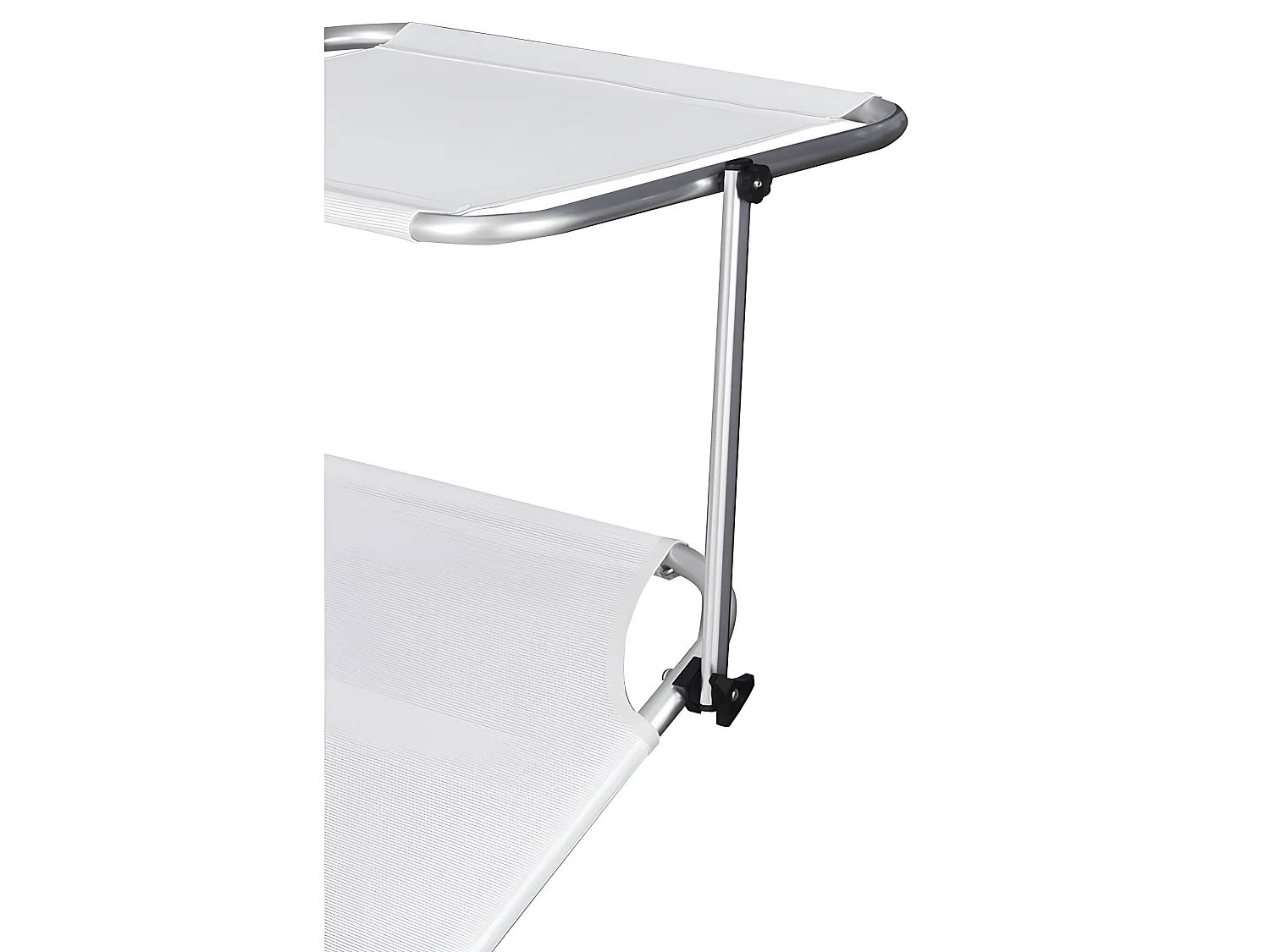 Estosa - Lit de plage pliant en aluminium Litto blanc