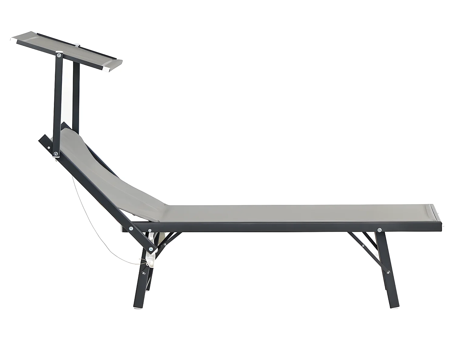 Estosa - Tumbona de jardín y playa Bagnino gris