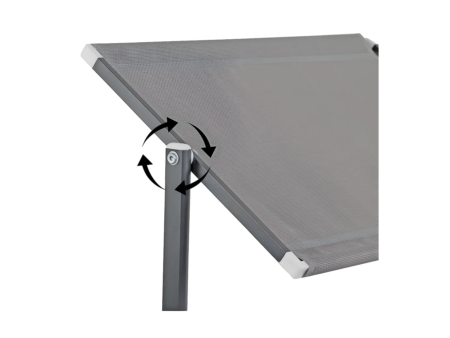 Estosa - Bain de soleil de jardin et de plage gris Bagnino