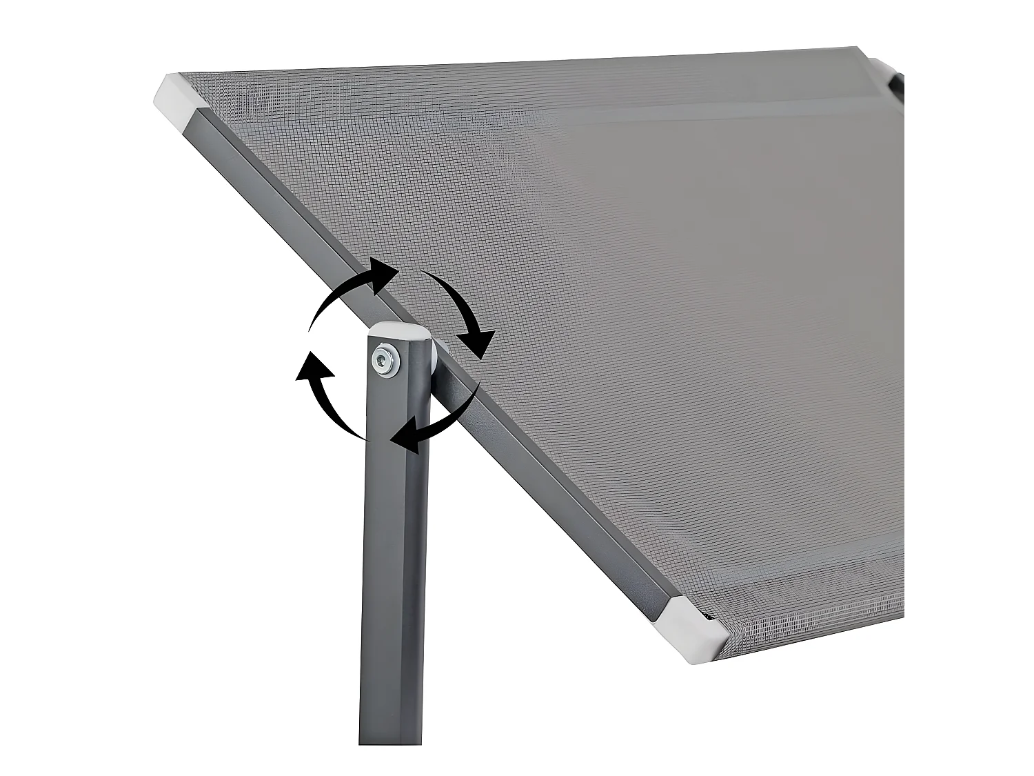 Estosa - Bain de soleil de jardin et de plage gris Bagnino