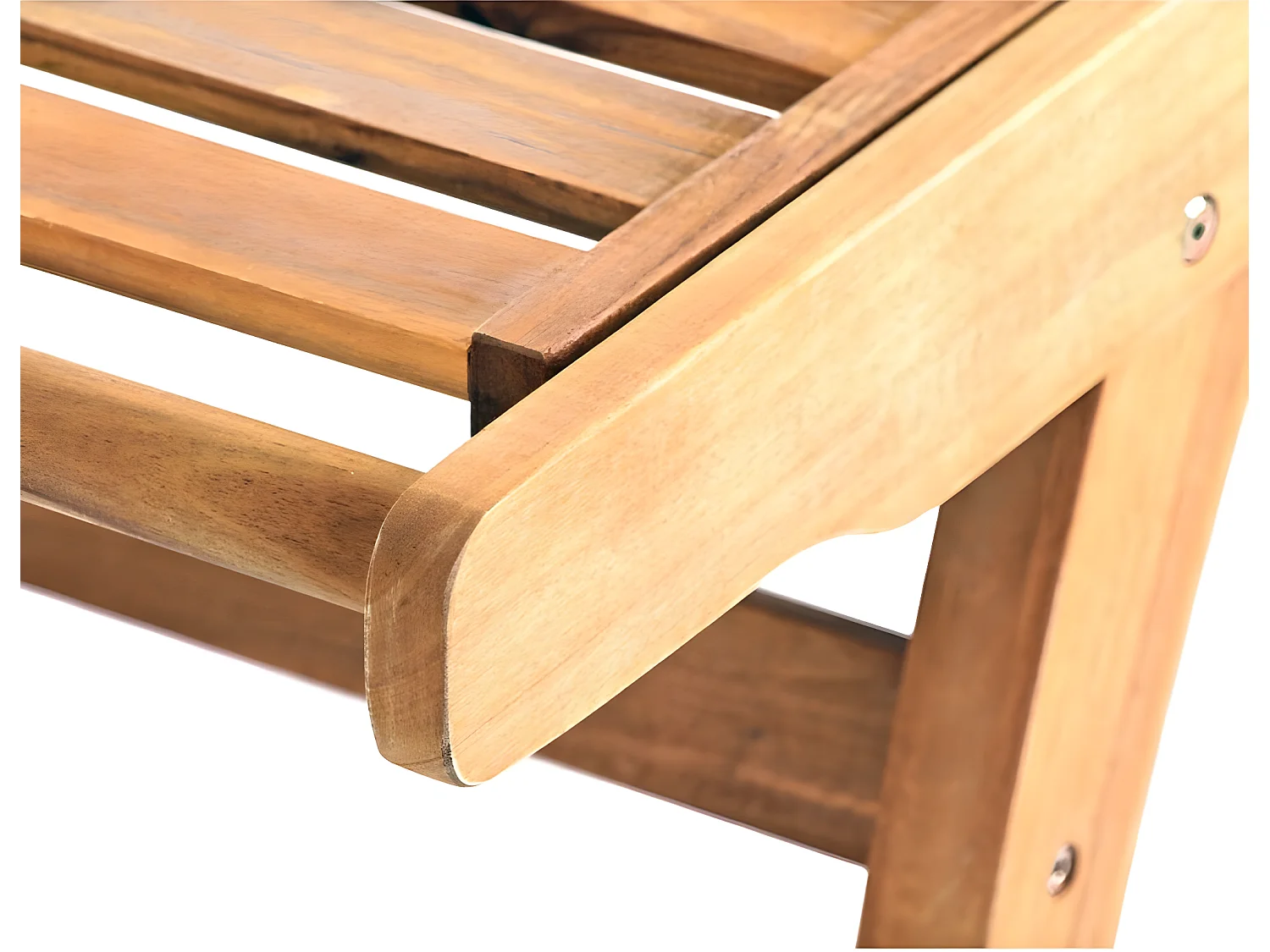 Estosa - Bain de soleil avec roulettes en bois Tropea