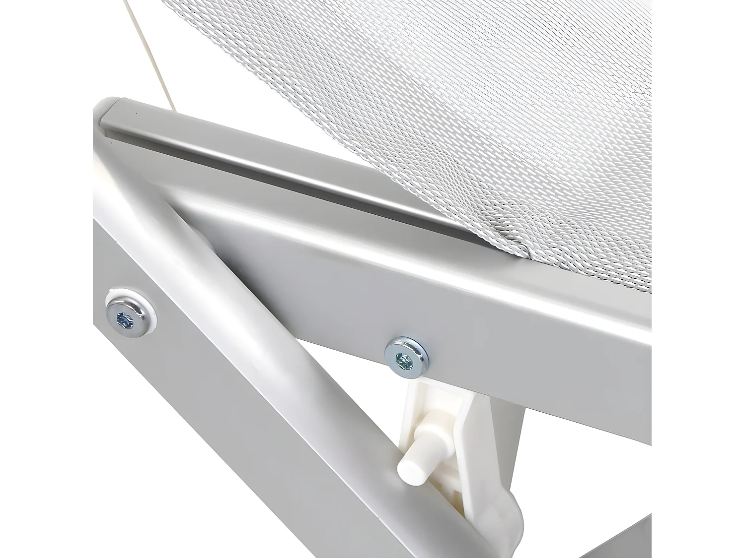 Estosa - Lettino mare prendisole in alluminio bianco ghiaccio Bagnino