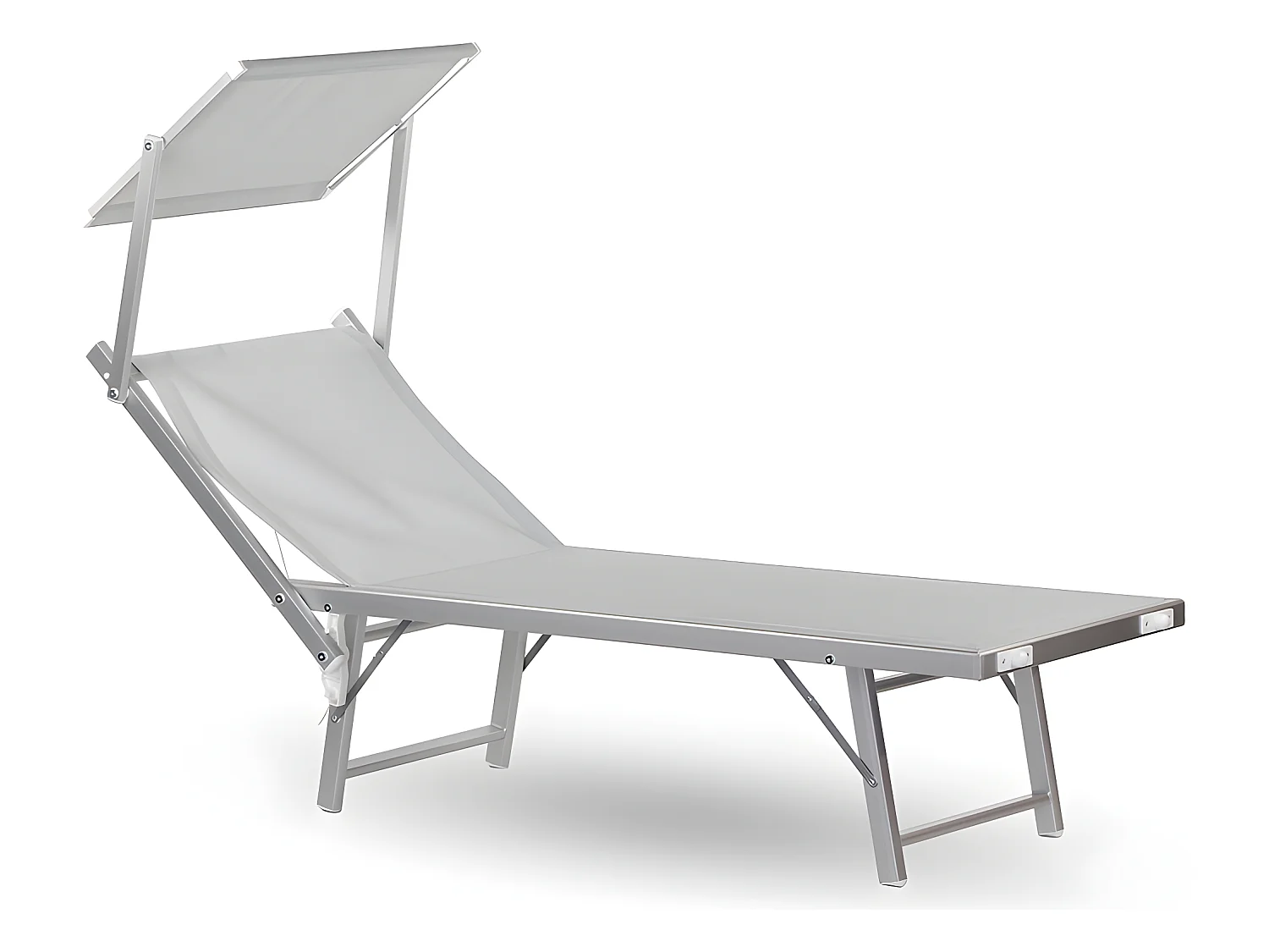 Estosa - Bain de soleil en aluminium blanc glacier Bagnino