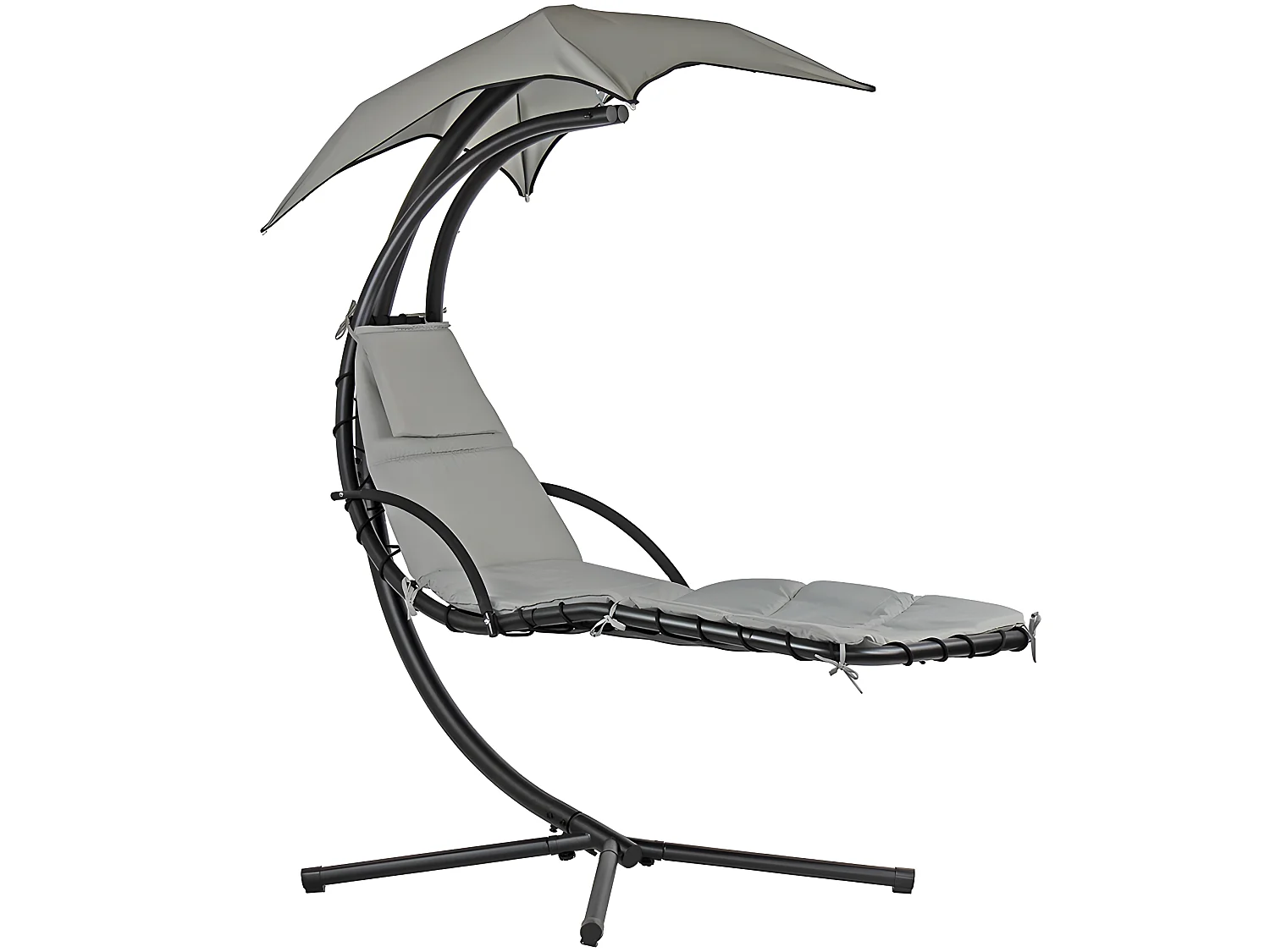 Estosa - Poltrona sospesa dondolo da giardino con tettuccio ecrù Telly