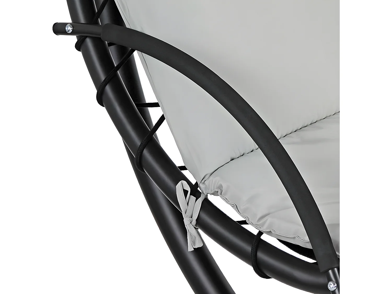 Estosa - Poltrona sospesa dondolo da giardino con tettuccio ecrù Telly