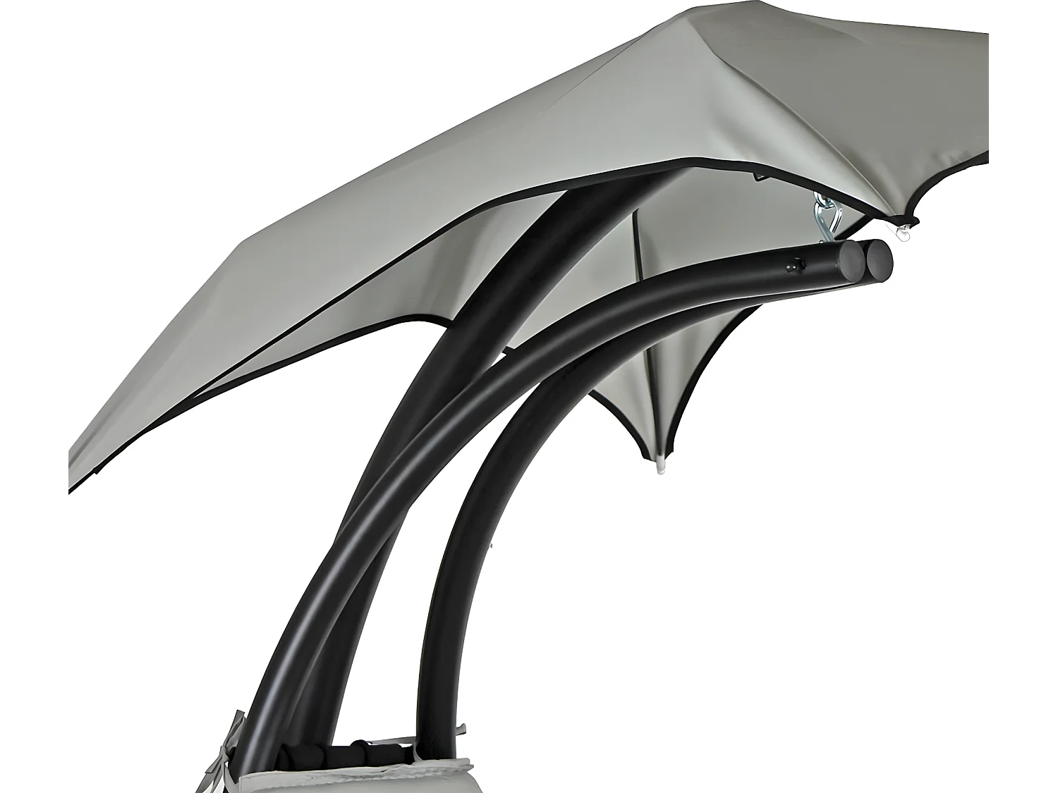 Estosa - Poltrona sospesa dondolo da giardino con tettuccio ecrù Telly