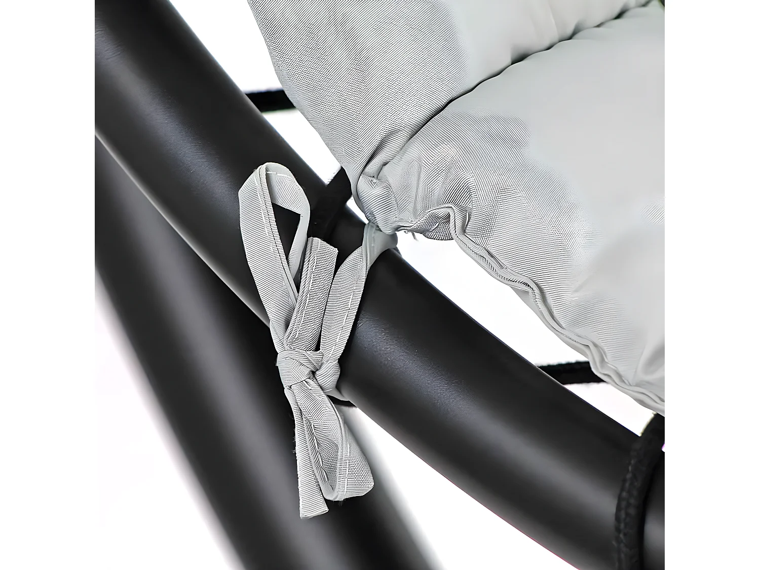 Estosa - Poltrona sospesa dondolo da giardino con tettuccio ecrù Telly