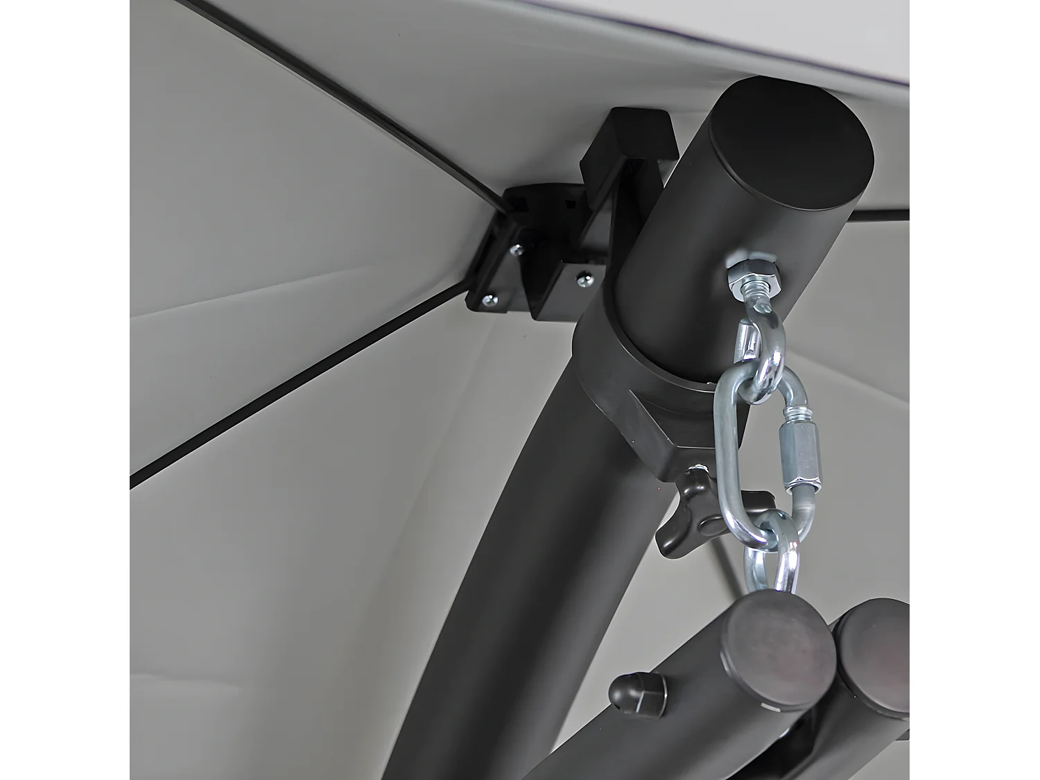 Estosa - Poltrona sospesa dondolo da giardino con tettuccio ecrù Telly