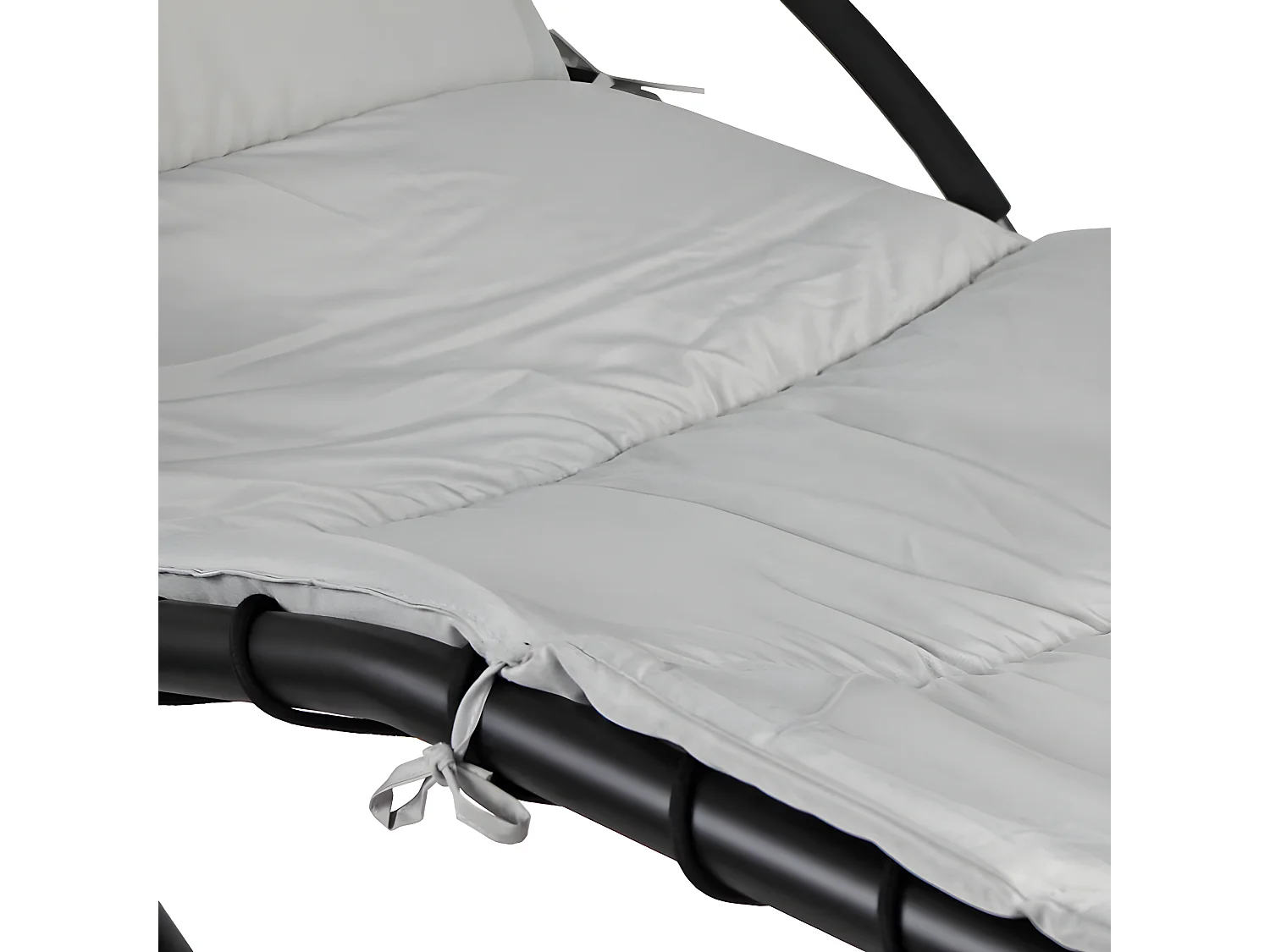 Estosa - Poltrona sospesa dondolo da giardino con tettuccio ecrù Telly