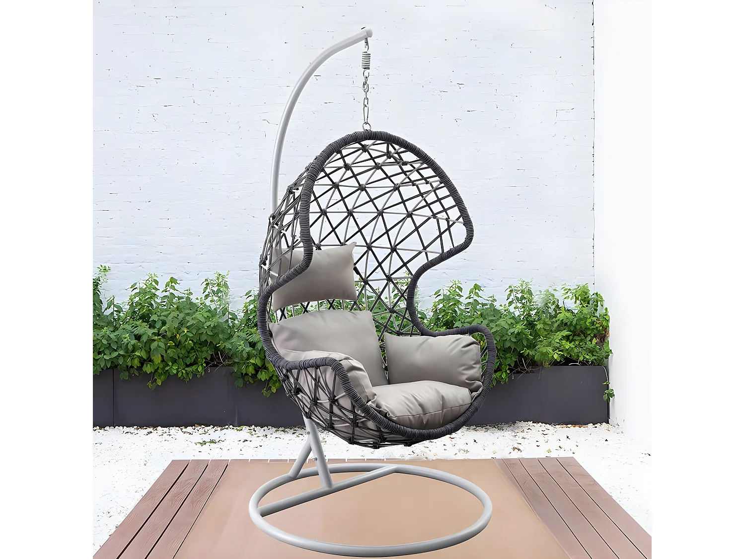 Estosa - Fauteuil à bascule suspendu en corde bleue