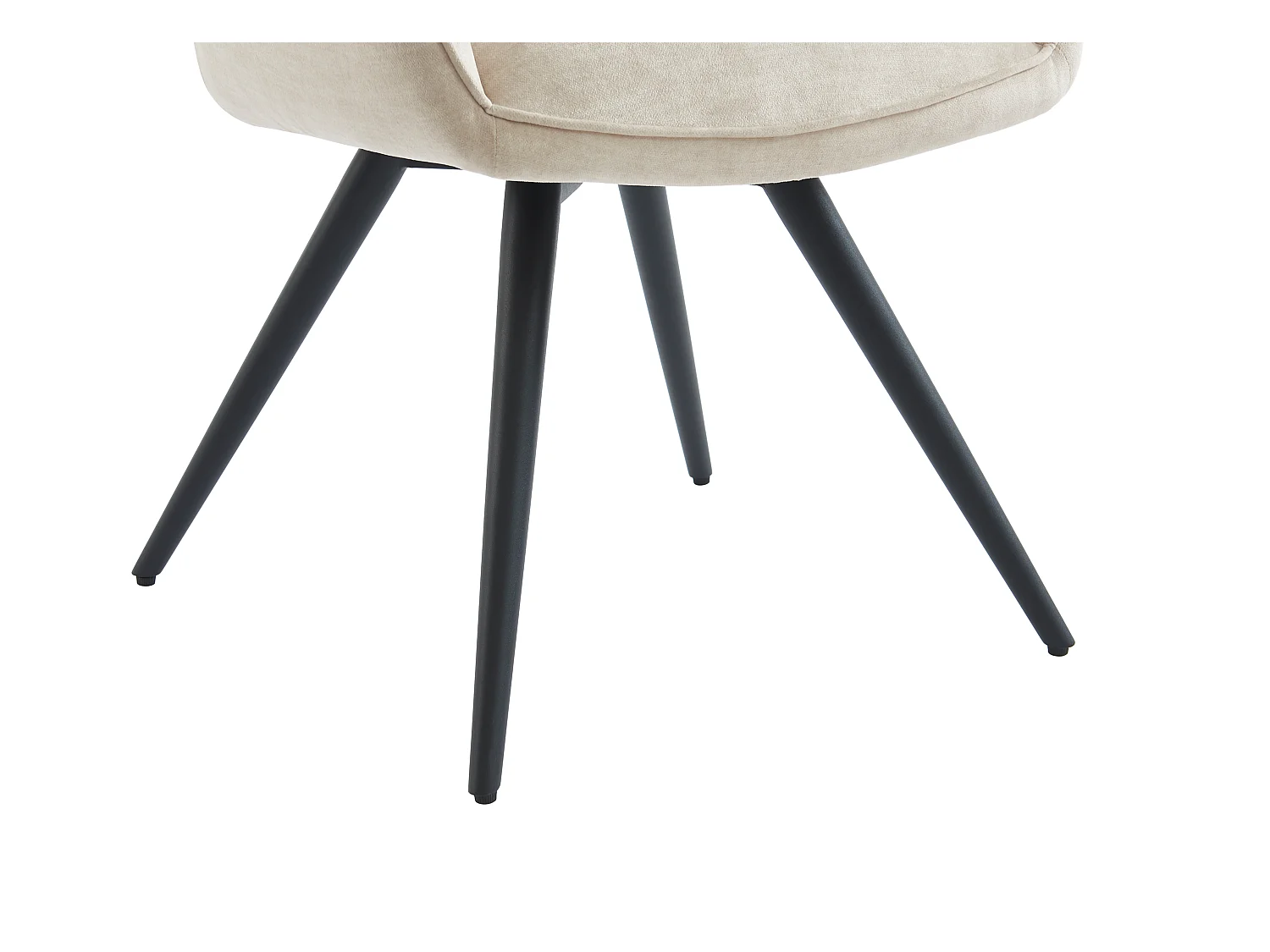 Lote de 2 sillas giratorias con reposabrazos de tela y metal negro - Beige - GULSUN de Maison Céphy