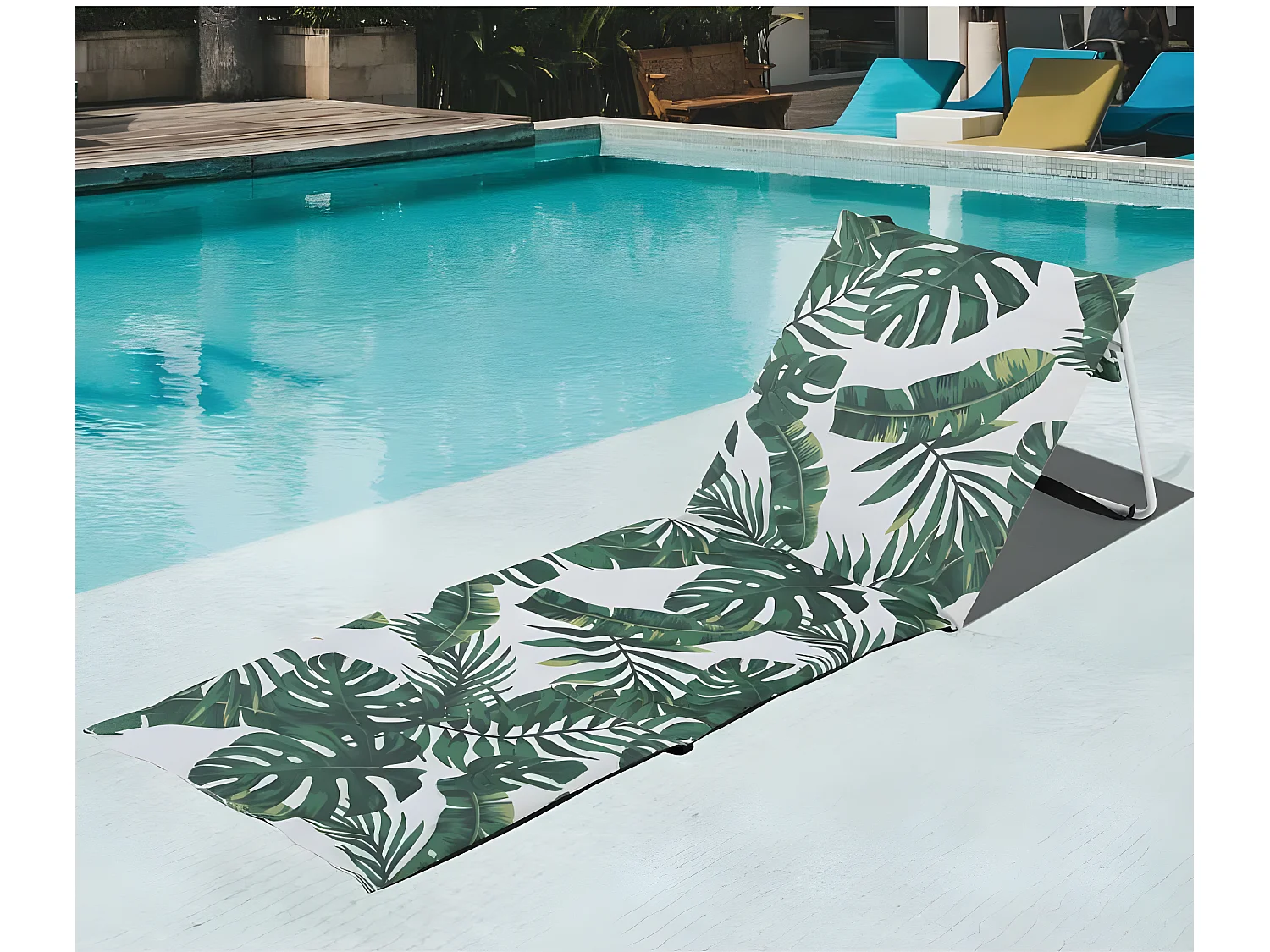 Estosa - Lettino prendisole da spiaggia pieghevole fantasia flower