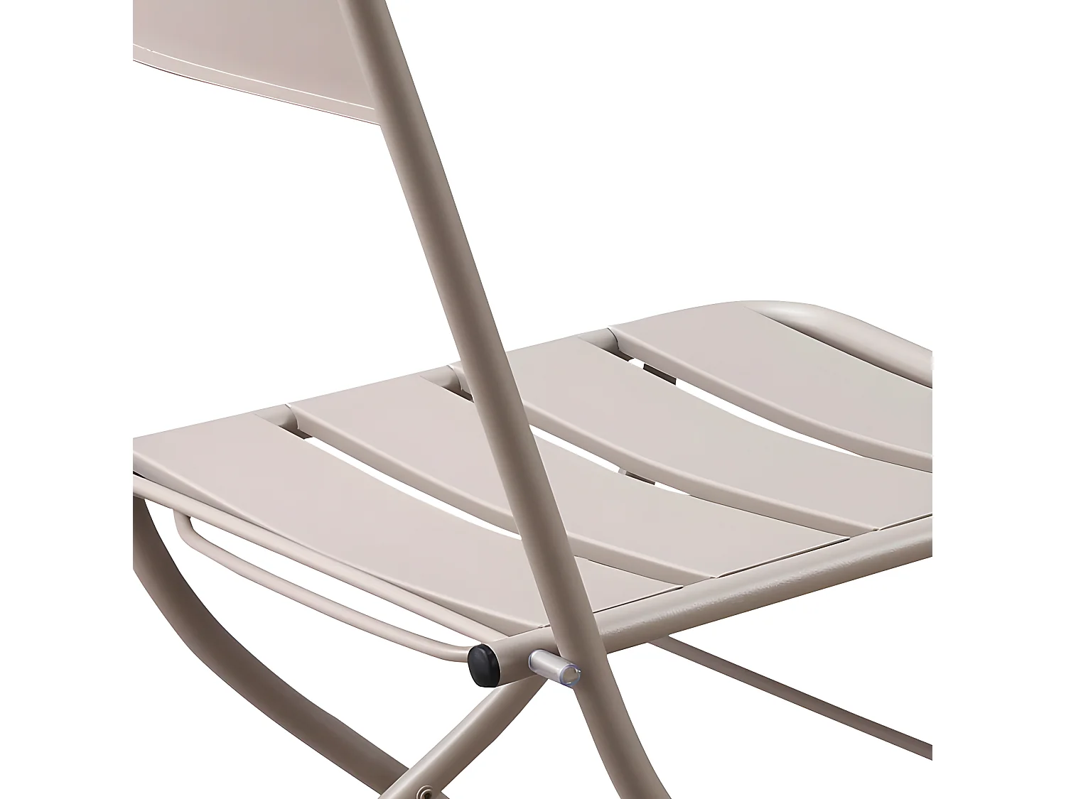 Estosa - Ensemble table et chaises d'extérieur pliantes Mia taupe