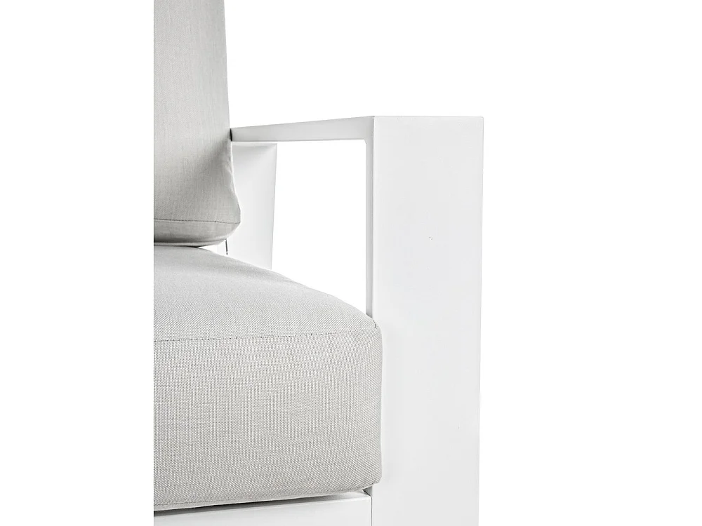 Estosa - Komplettes Gartenset Bars aus weißem Aluminium