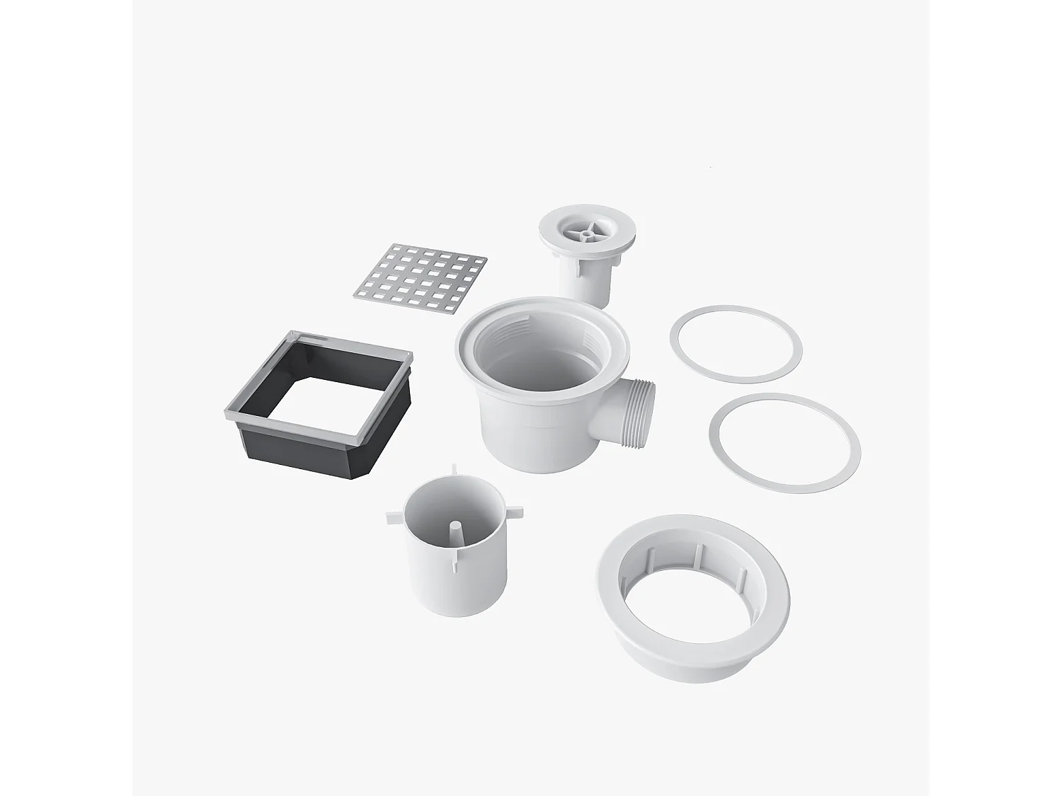 AICA sanitaire Receveur de douche à carreler ultra plat 90x140cm avec la bonde de receveur