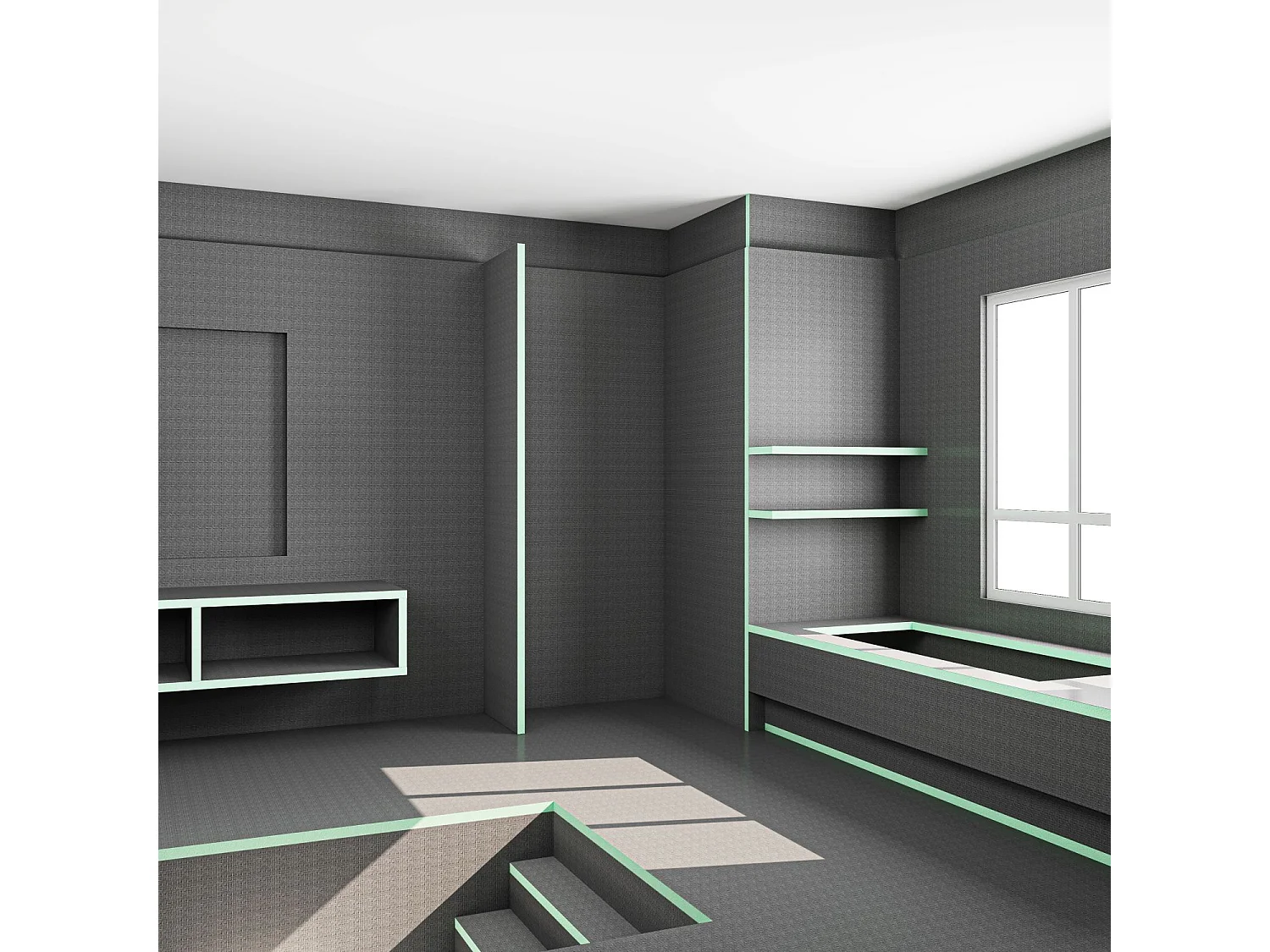 AICA sanitaire Receveur de douche à carreler ultra plat 80x120cm re-découplable sur mesure