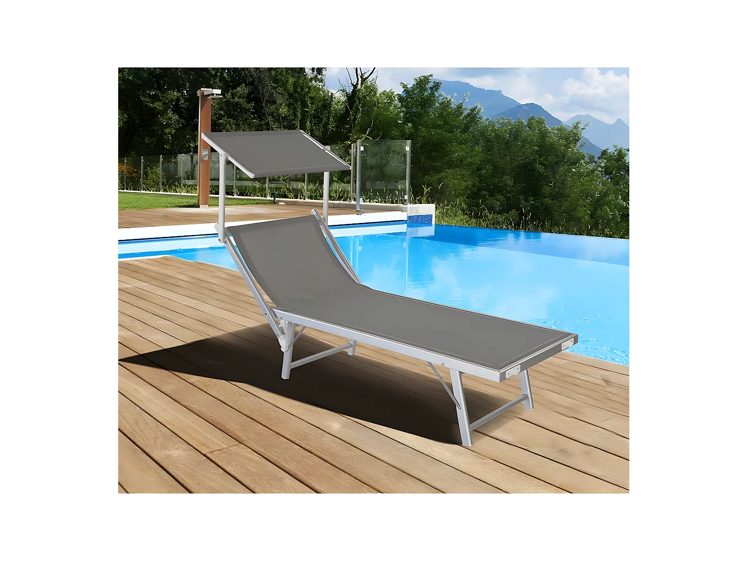Estosa - Lettino prendisole da mare per spiaggia o giardino Bagnino