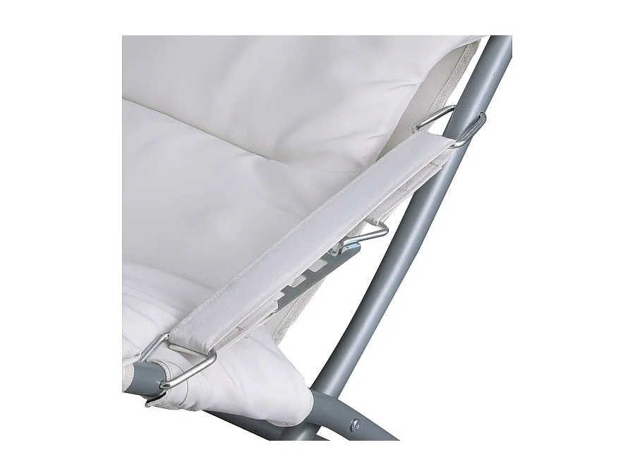 Estosa - Lot de 2 chaises de plage pliantes Milly blanc
