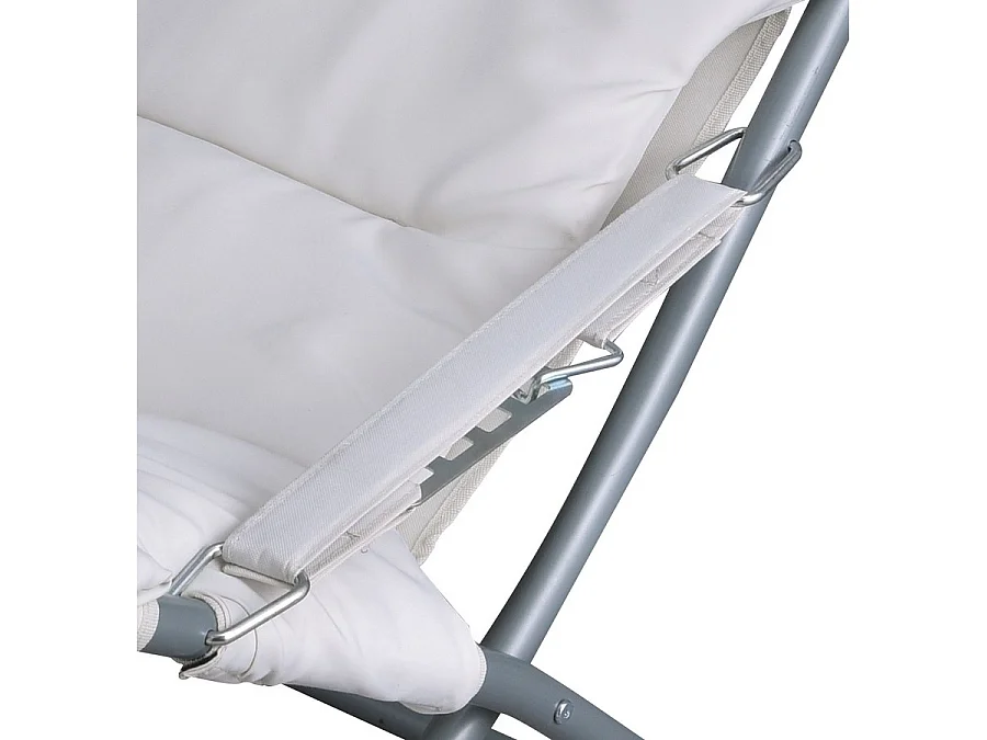 Estosa - Lot de 2 chaises de plage pliantes Milly blanc
