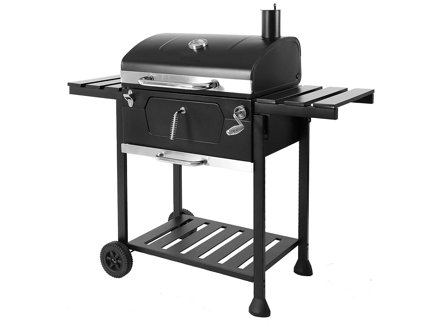 MasterCook - Barbecue à charbon avec roulettes, décapsuleur et thermostat intégré