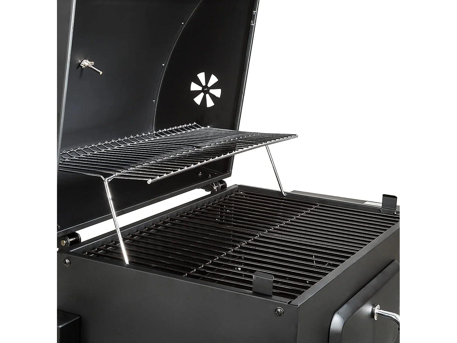 MasterCook - Barbecue à charbon avec roulettes, décapsuleur et thermostat intégré