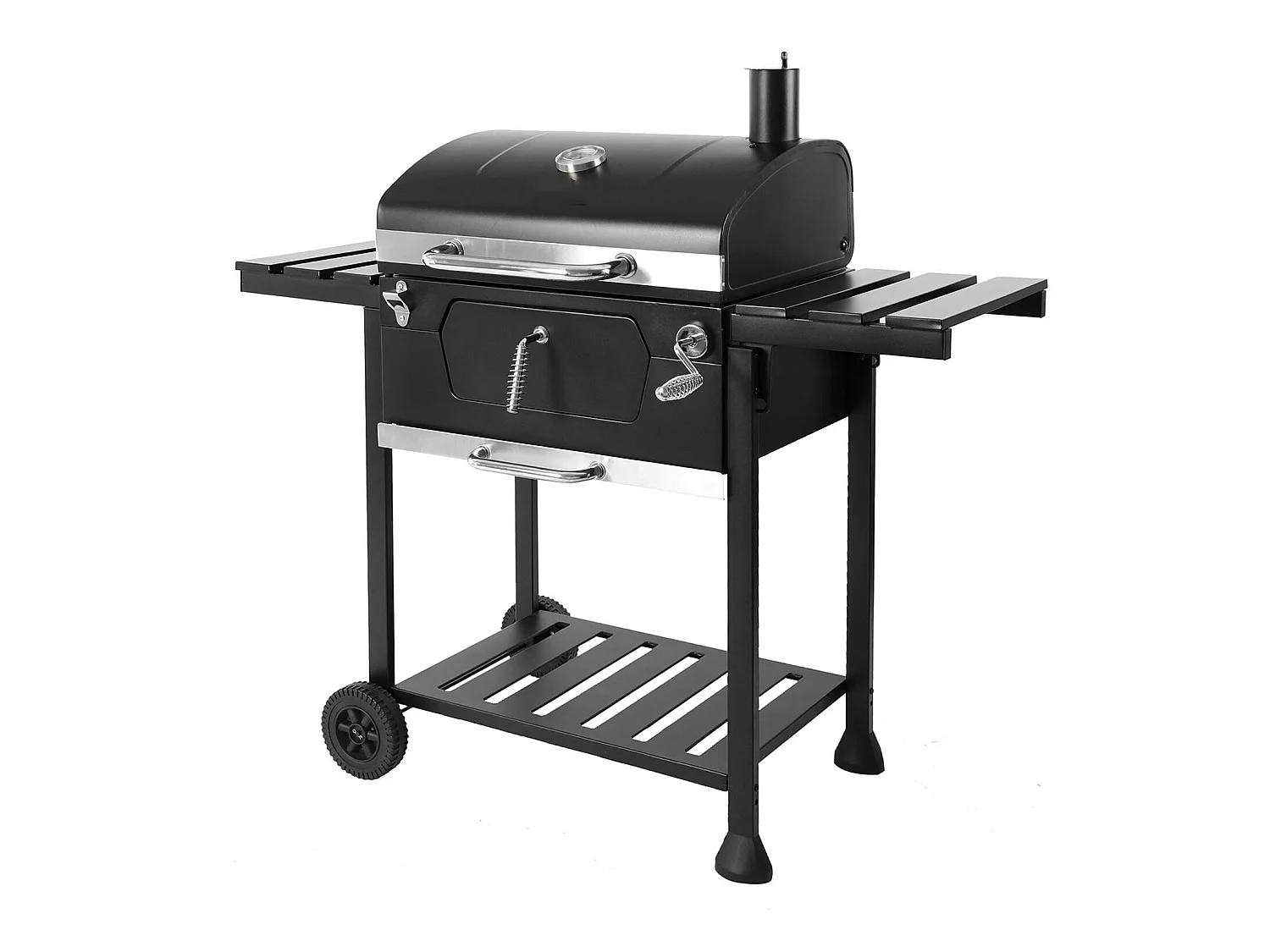 MasterCook - Barbecue à charbon avec roulettes, décapsuleur et thermostat intégré