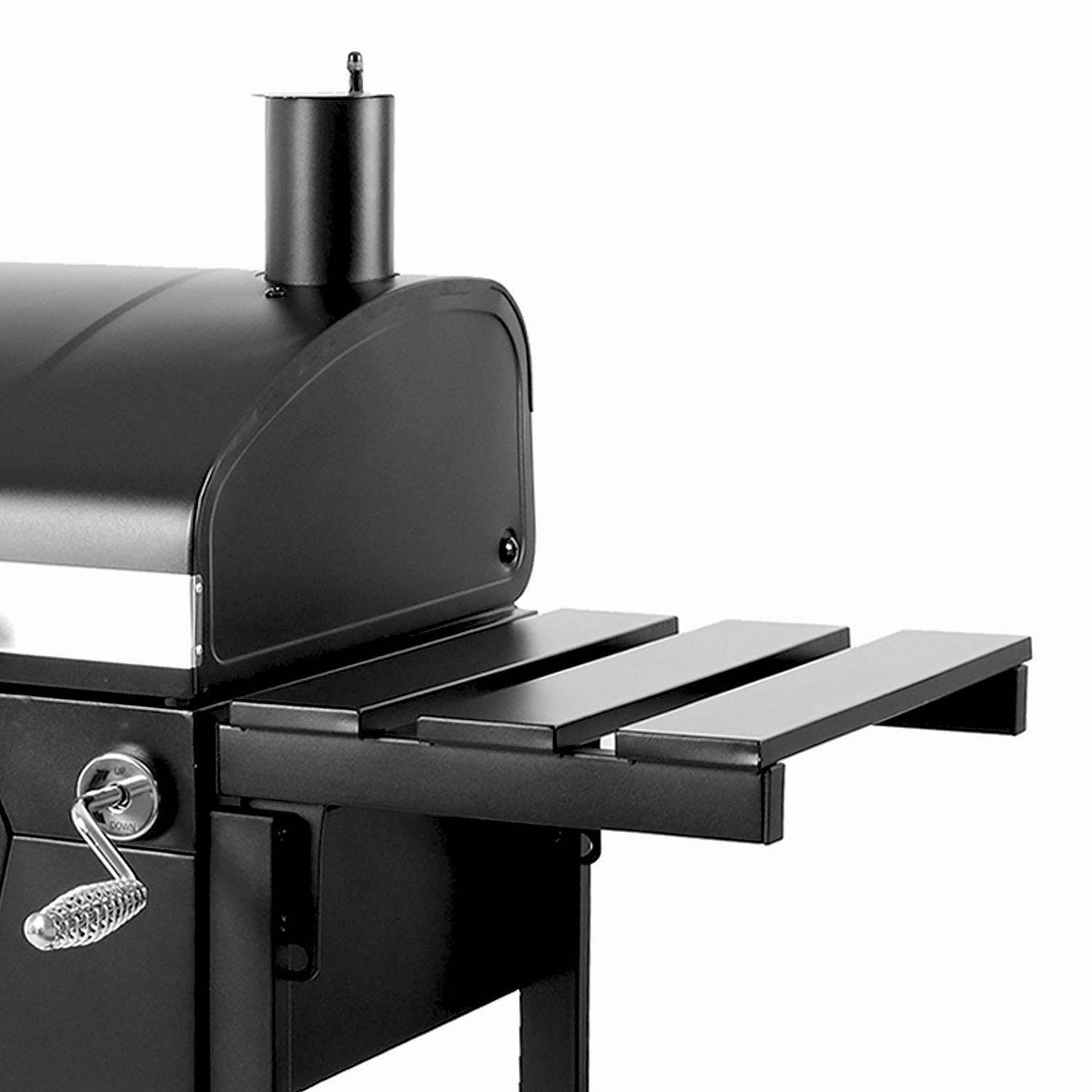 Barbecue A Carbonella Con Affumicatoio Integrato - Termometro, Camino E 2 Ripiani, Portatile Con Ruote, Perfetto Per Giardino, 103x63x114 Cm