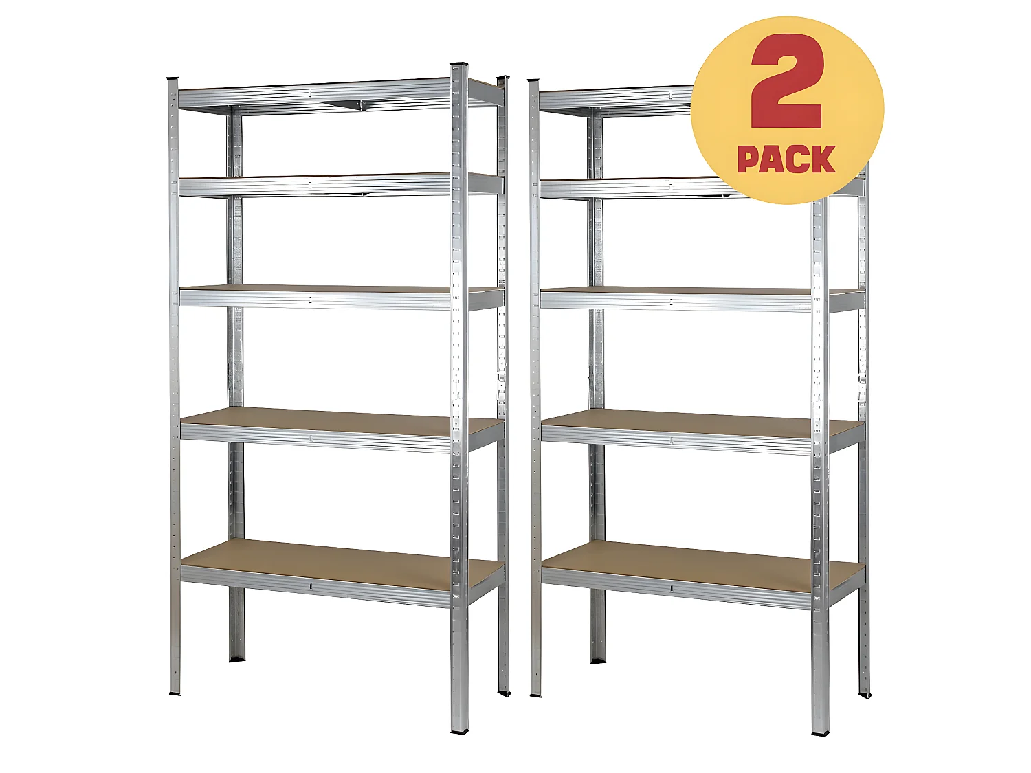 Mbi - Scaffale metallo in alluminio 875 kg x 2