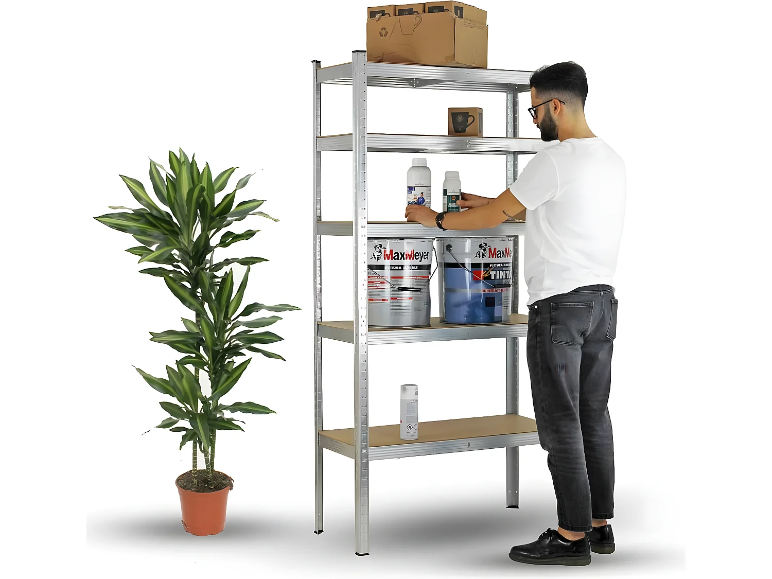 Mbi - Prateleira metálica de alumínio 875 kg x 2